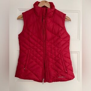 Eddie Bauer Red Quilted Vest XS